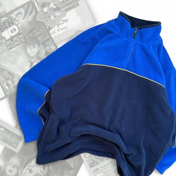 Faded Glory Pullover Quarter Zip Fleece Jacket - Picture 1 of 6